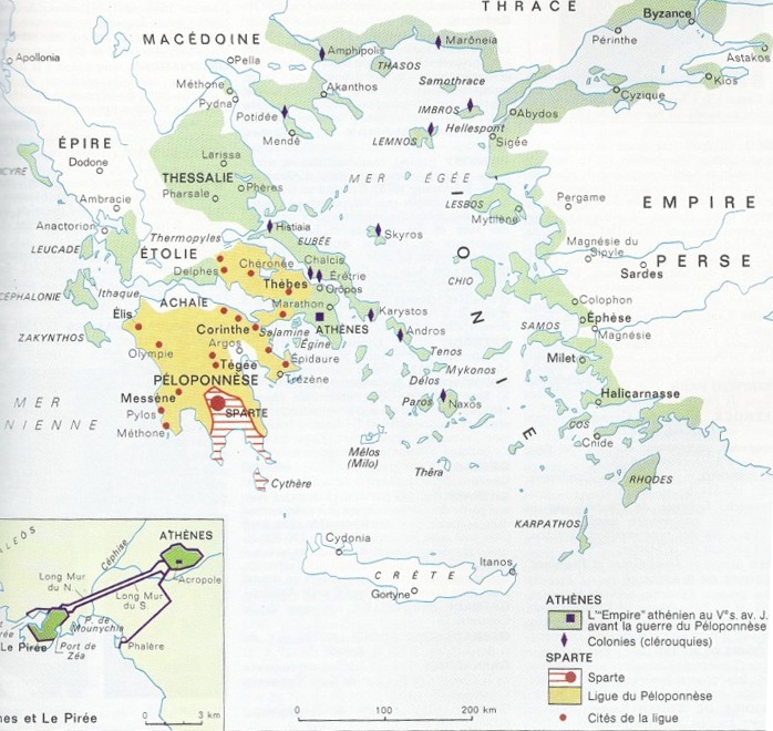 Carte Grece Antique